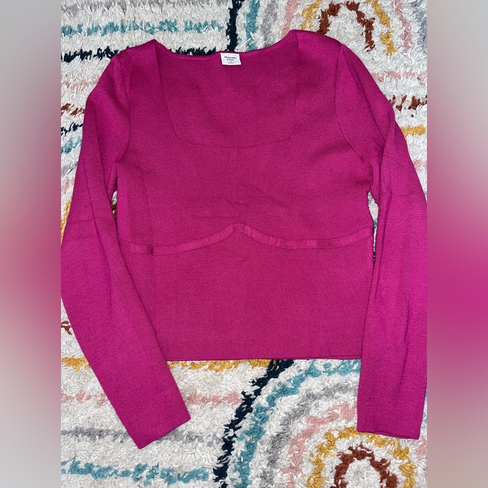 Pink A&F sweater top